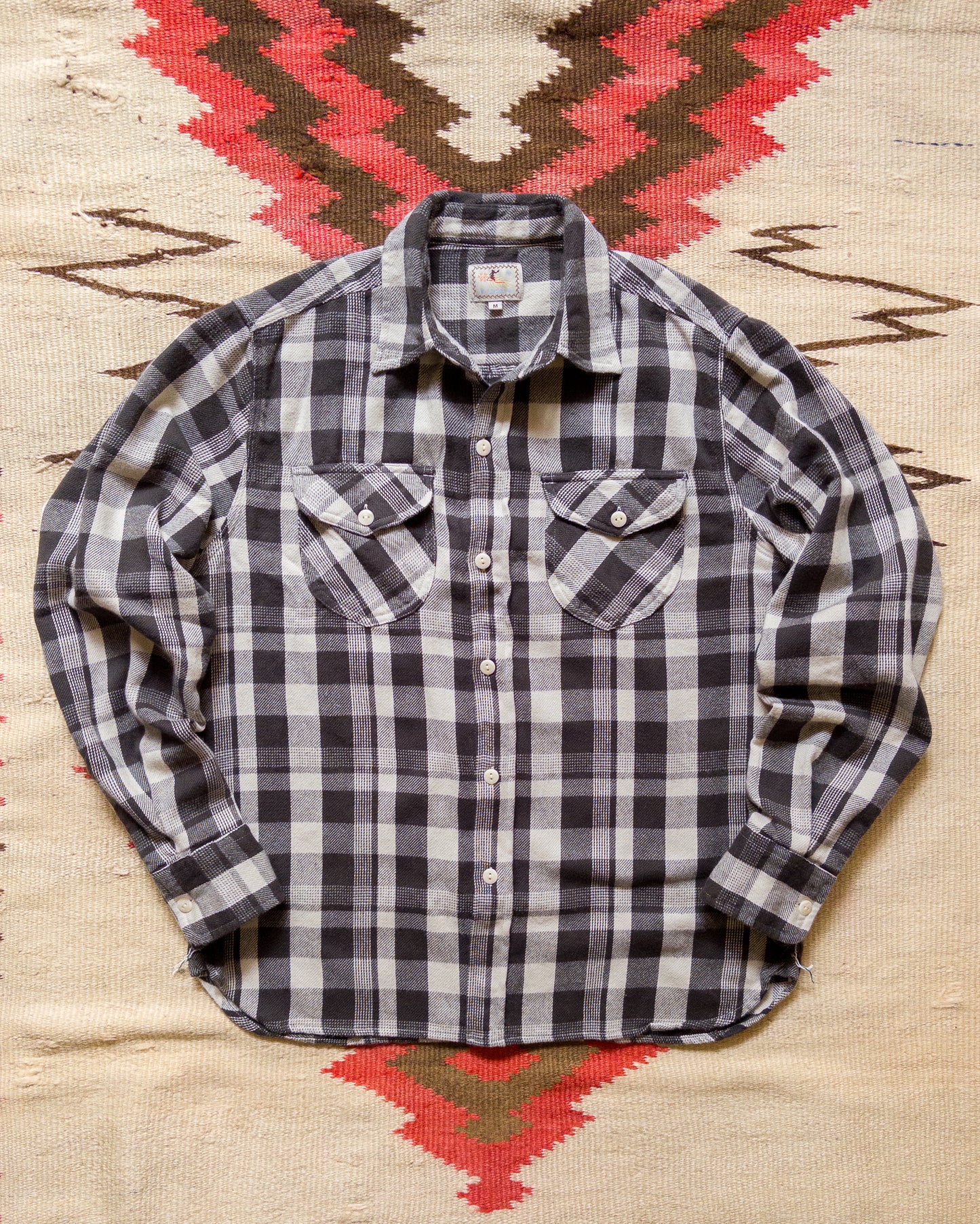 Washed Flannel Workshirt - Night Pitch