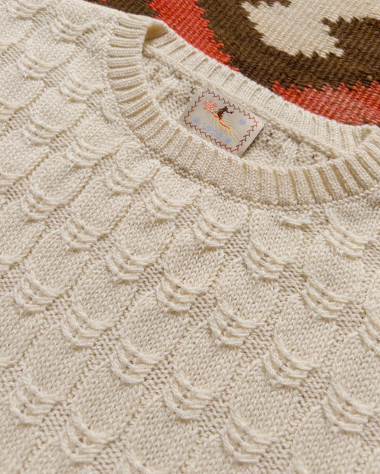 Highland Cableknit Sweater - Cream