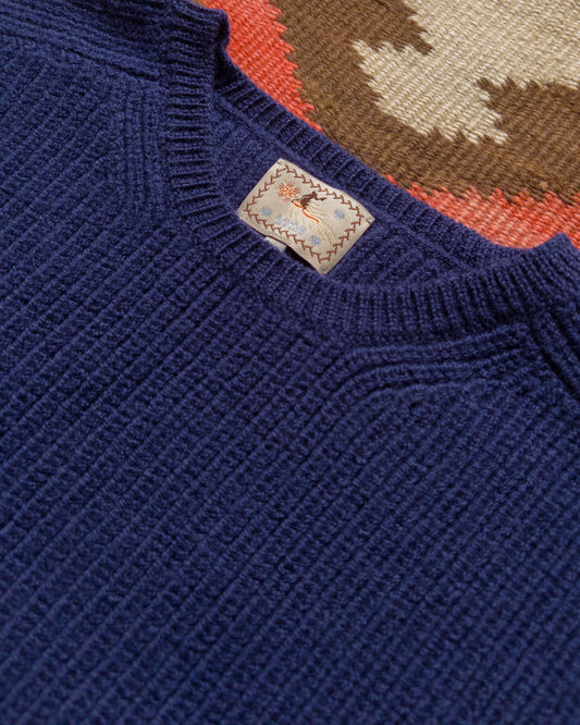 Highland Shakerknit Sweater - Navy