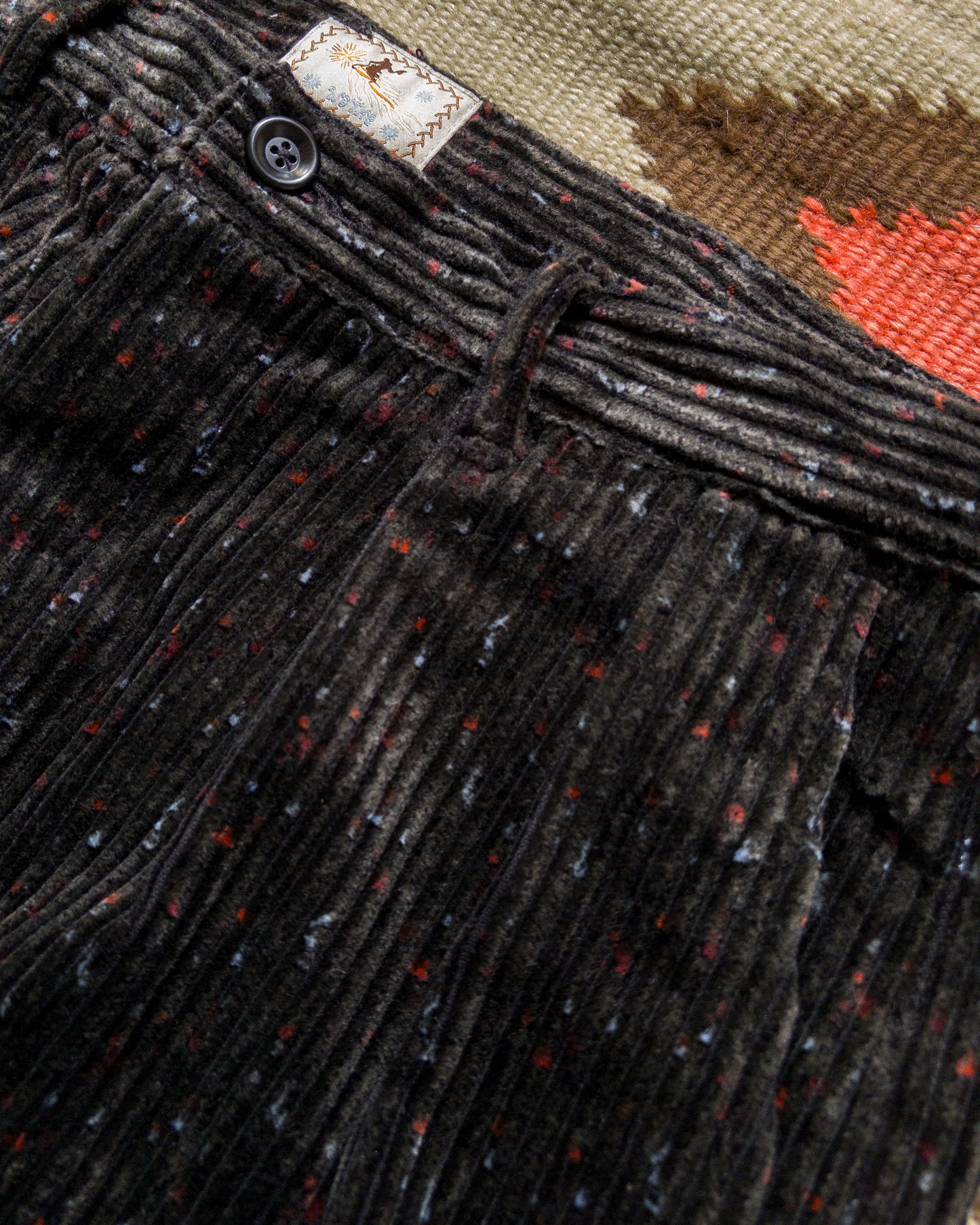 Donegal Corduroy Pleated Chino - Night Sky