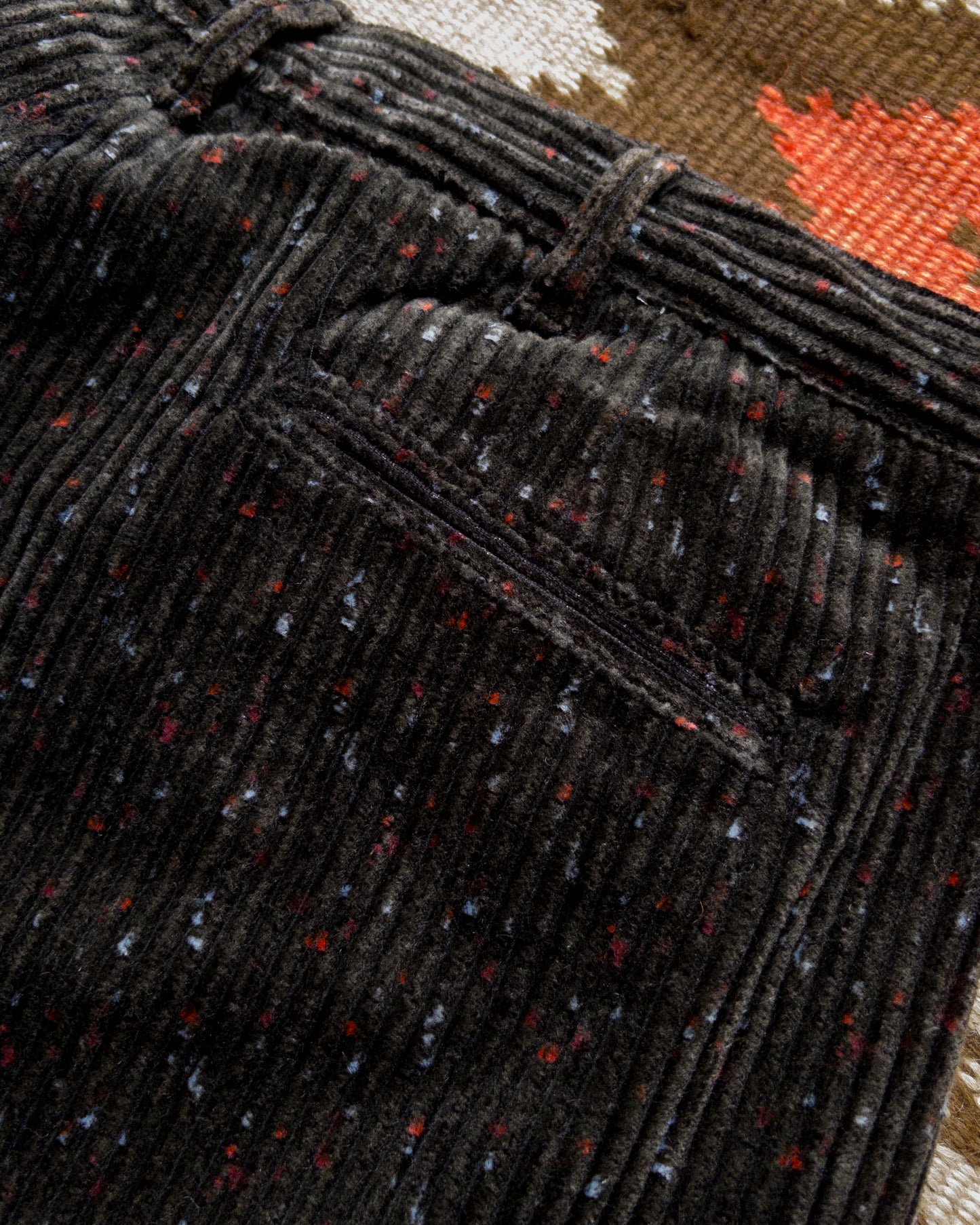 Donegal Corduroy Pleated Chino - Night Sky