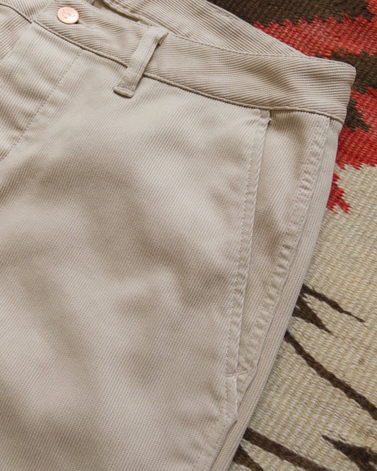 Bedford Cord Flat Front Chinos - Off White