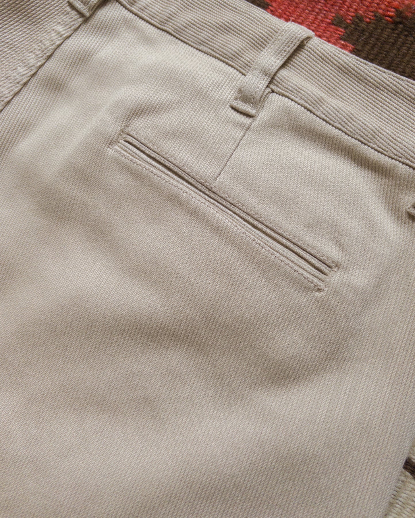 Bedford Cord Flat Front Chinos - Off White