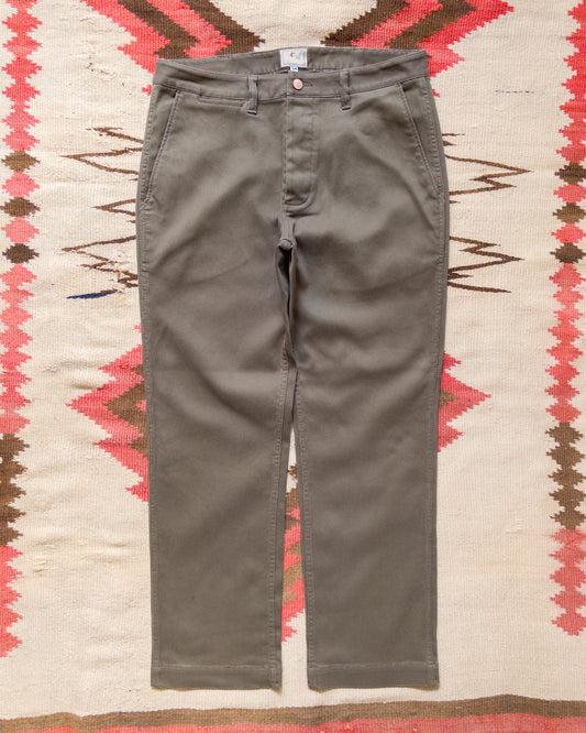Bedford Cord Flat Front Chinos - Faded Olive