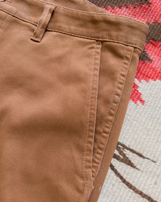 Bedford Cord Flat Front Chinos - Bay Brown