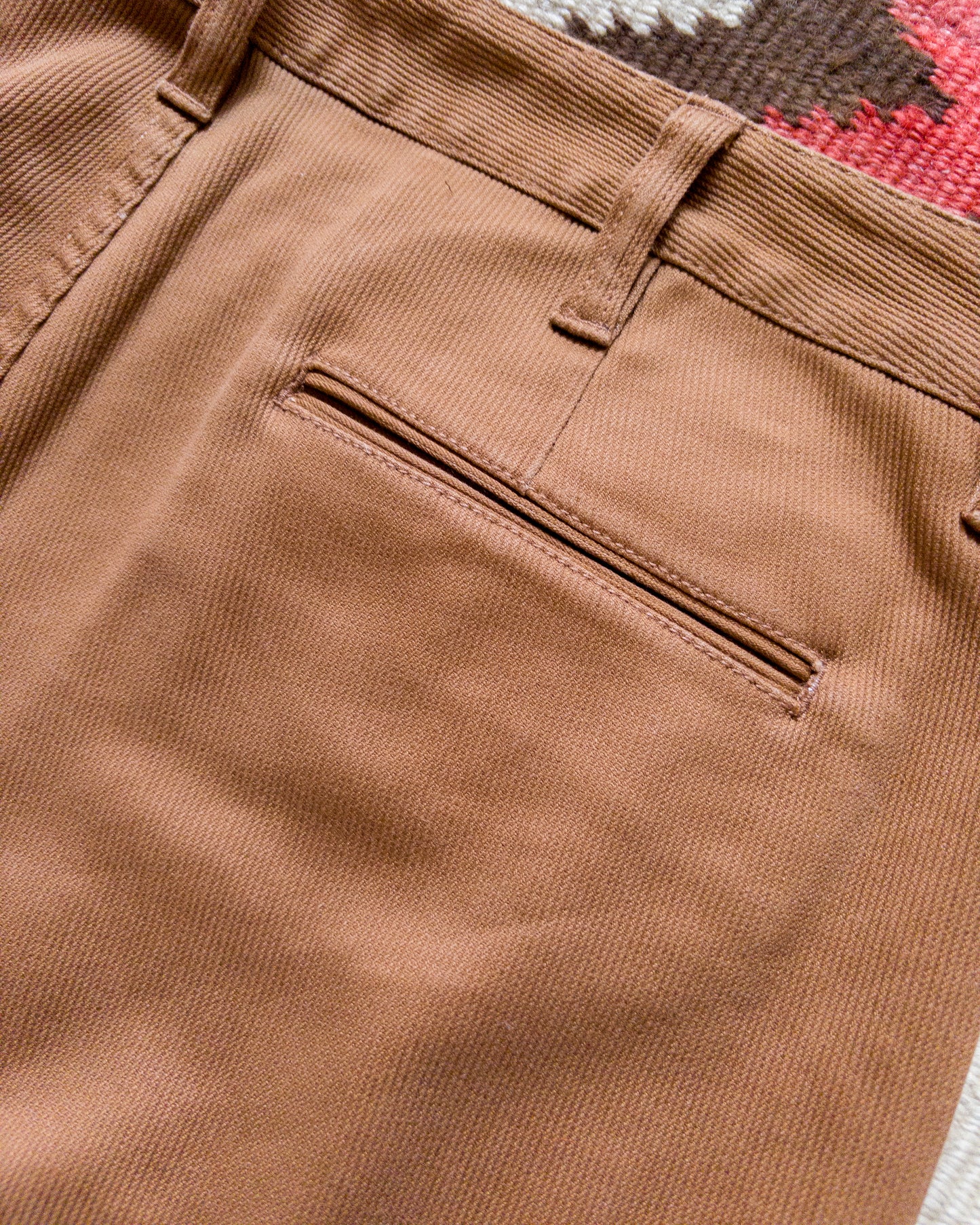 Bedford Cord Flat Front Chinos - Bay Brown