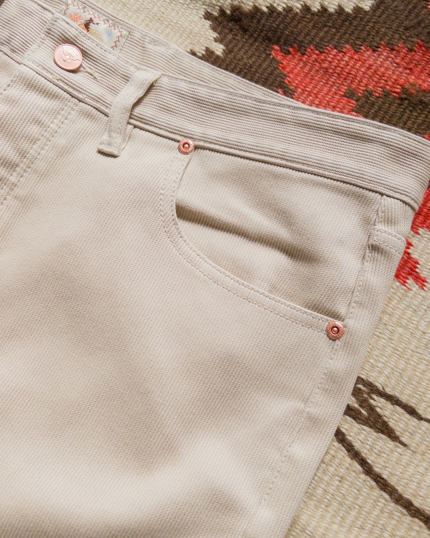 Bedford Cord Five Pocket Pants - Off White