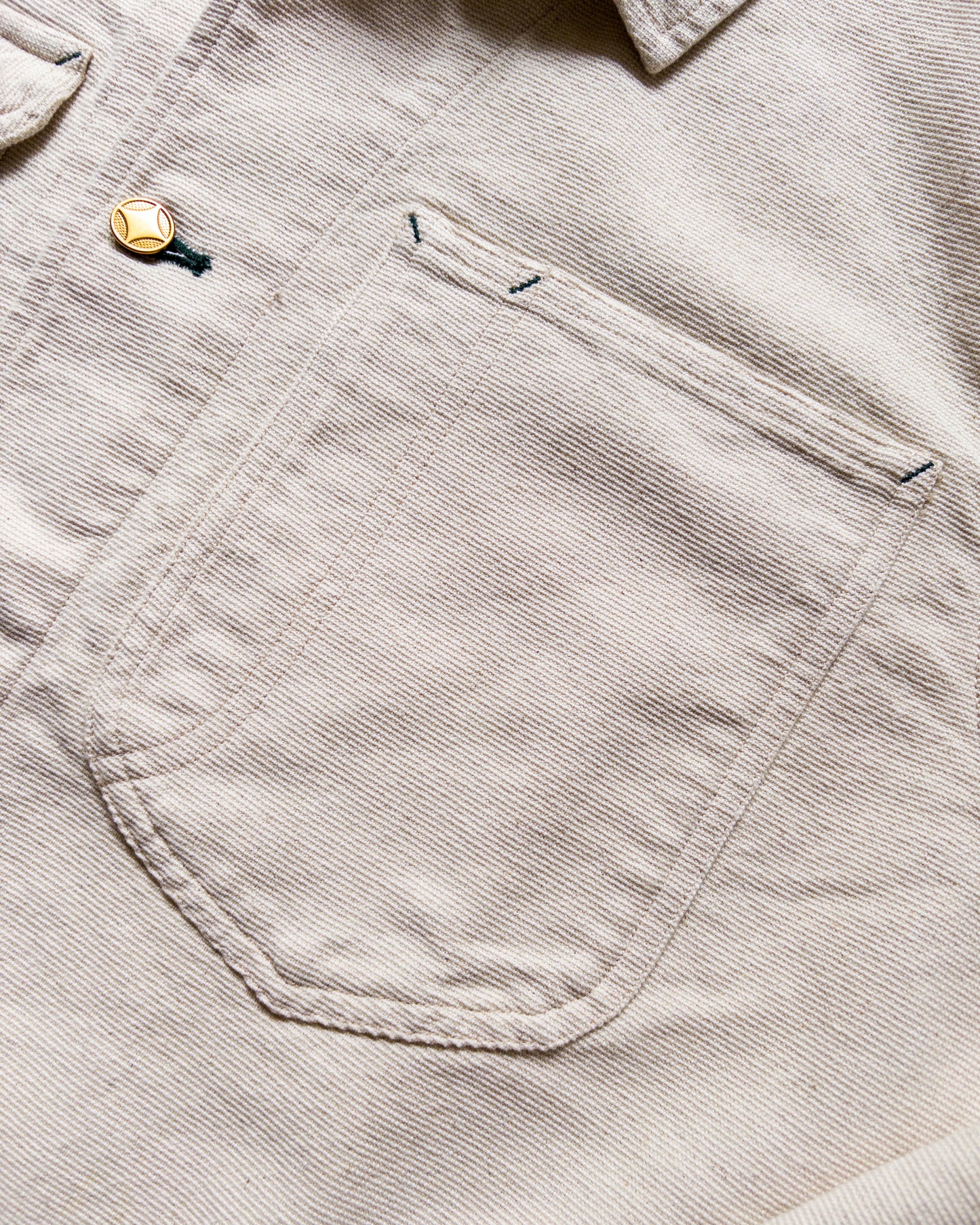 Heavyweight Pinpoint Canvas Barn Jacket - Unbleached