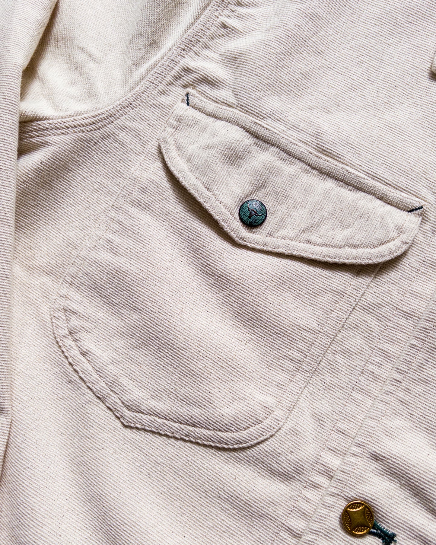 Heavyweight Pinpoint Canvas Barn Jacket - Unbleached