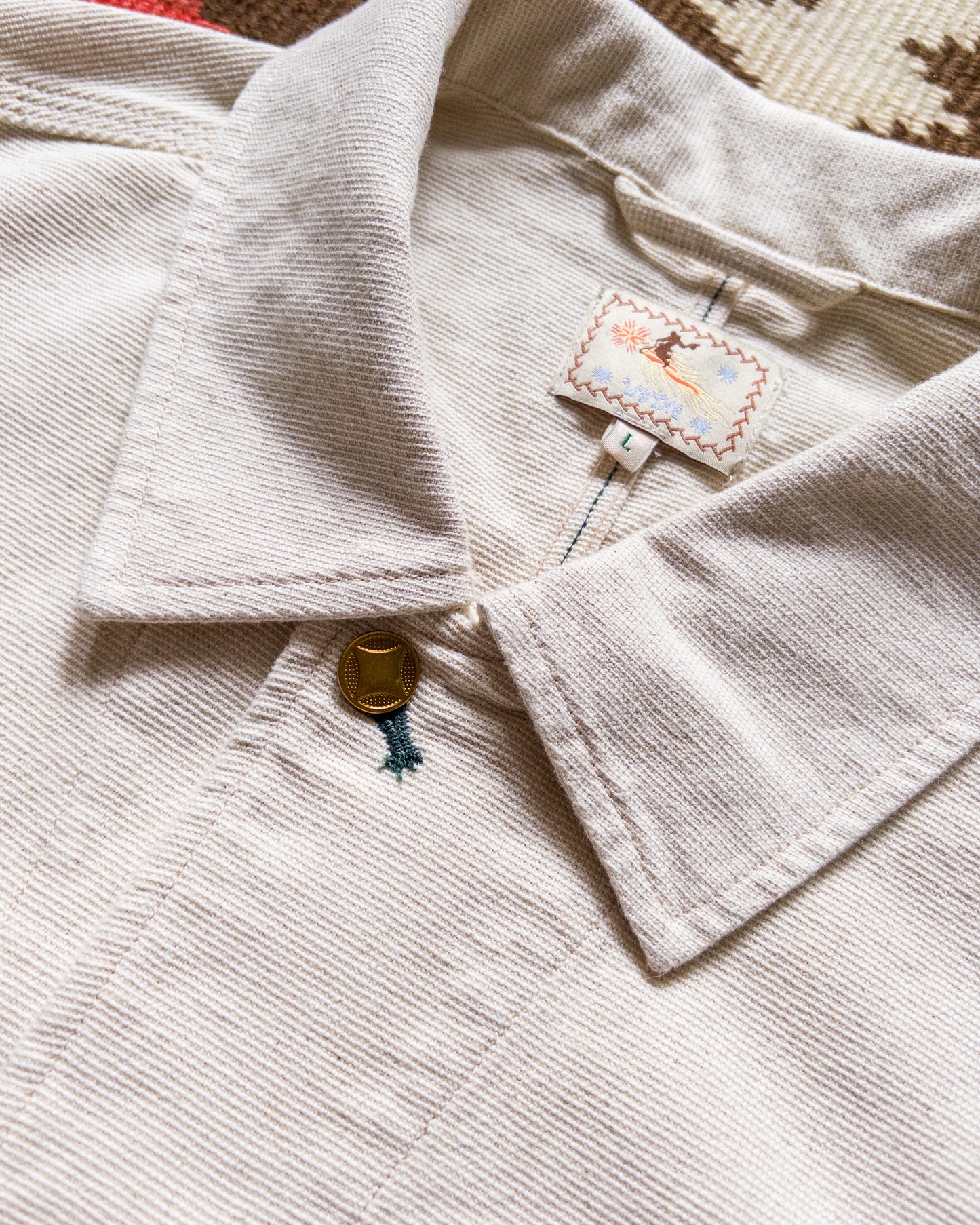 Heavyweight Pinpoint Canvas Barn Jacket - Unbleached