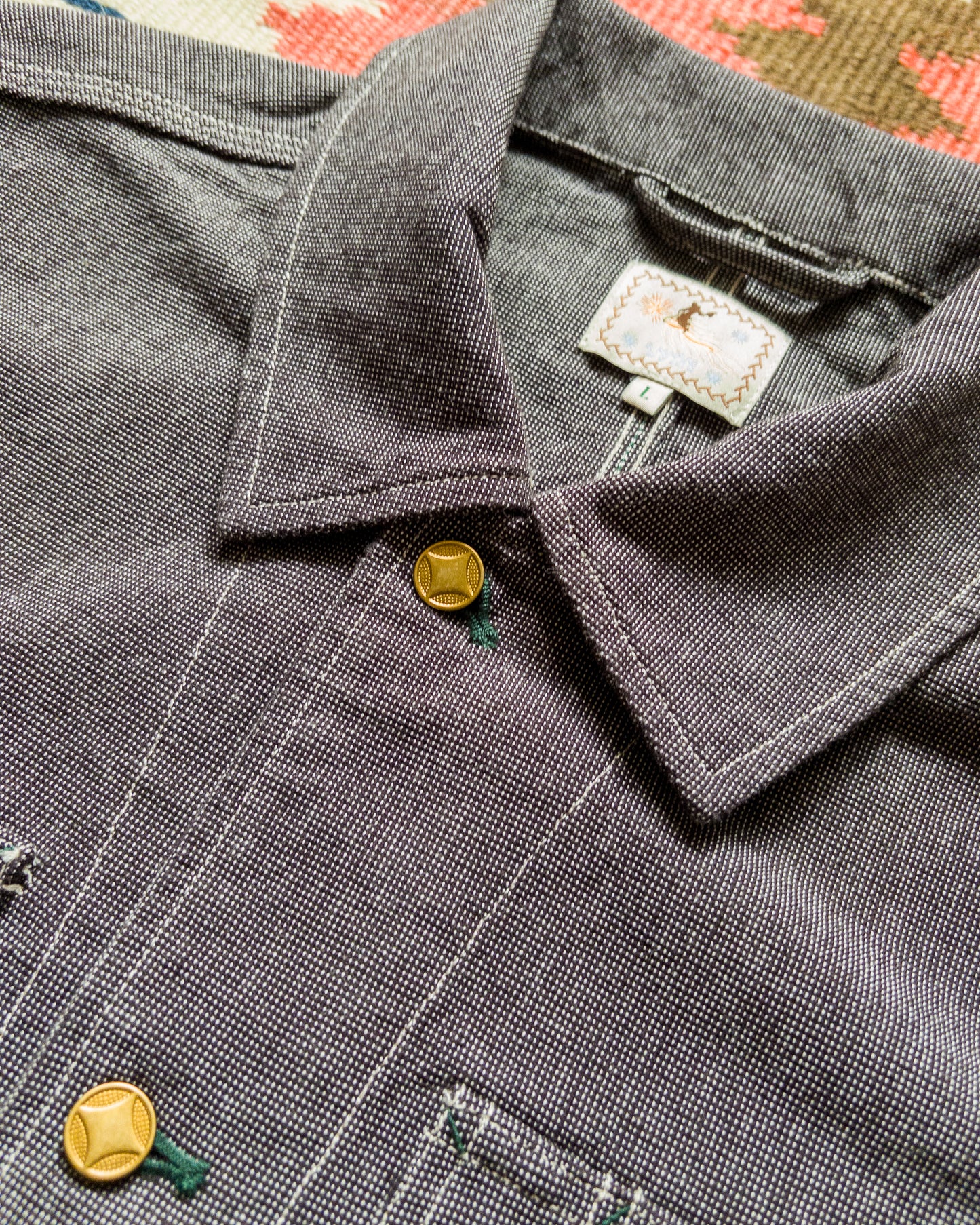 Heavyweight Pinpoint Canvas Barn Jacket - Night Sky