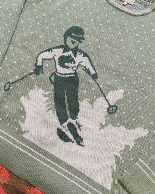Downhill Crewneck Sweater - Sage