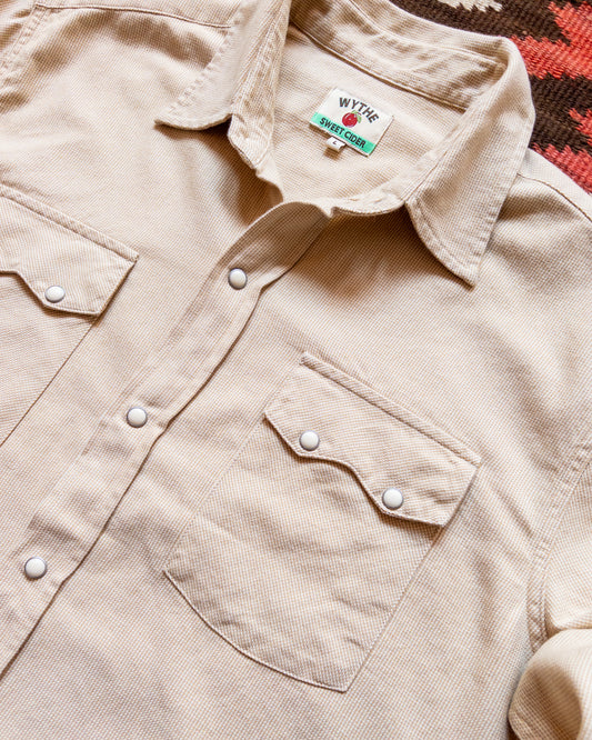 Vintage Tickweave Pearlsnap Shirt - Butterscotch