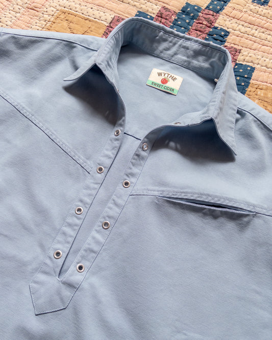 Cotton Canvas Pullover Shirt - Faded Bench Blue