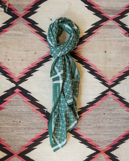 Shaker Dot Bandana Scarf - Evergreen