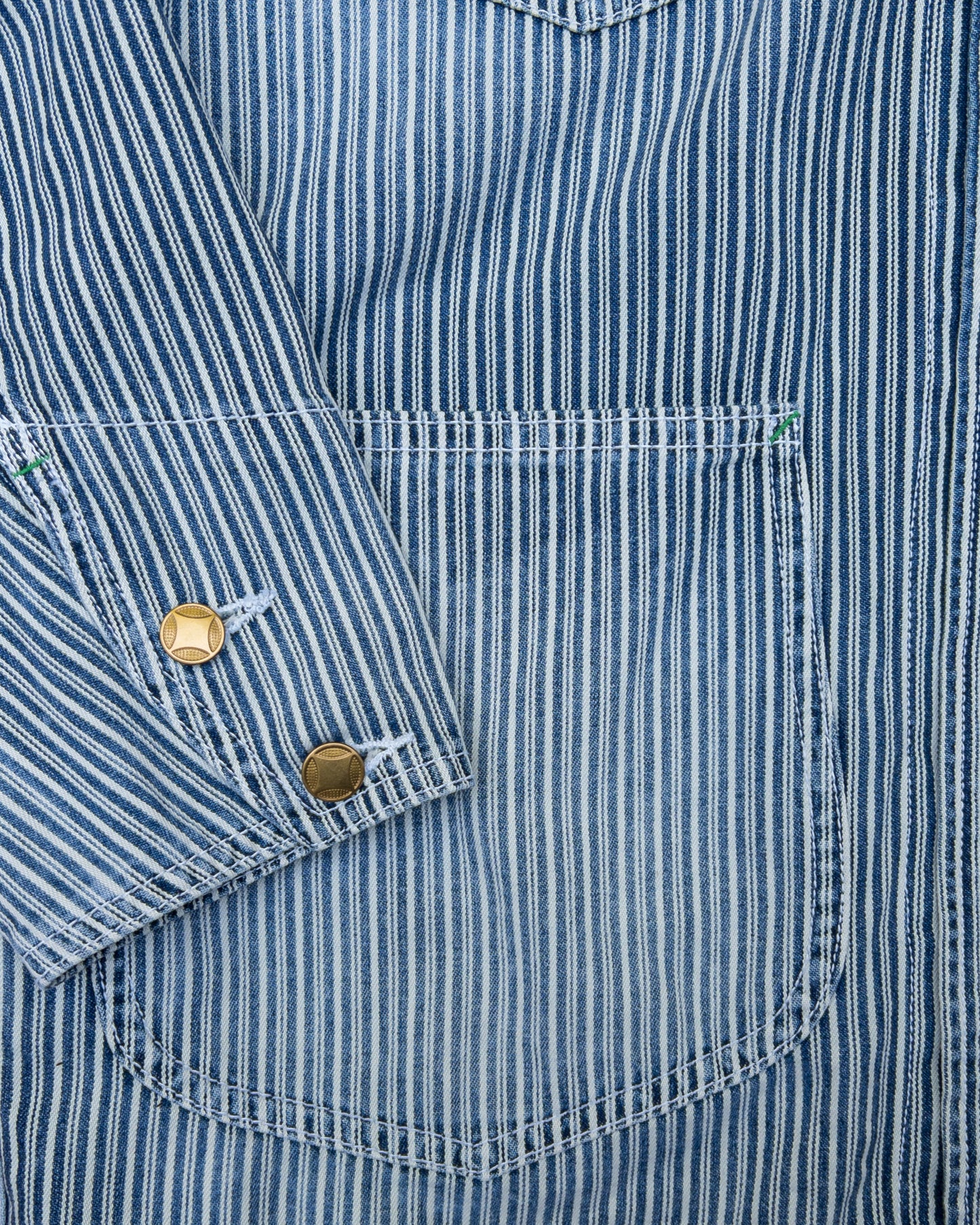 Liberty Stripe Barn Jacket - Washed Indigo