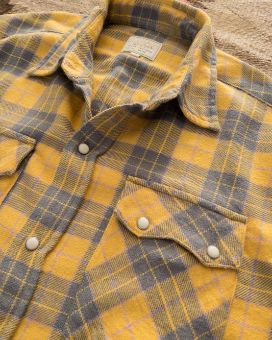 Washed Flannel Pearlsnap Shirt - Daybreak