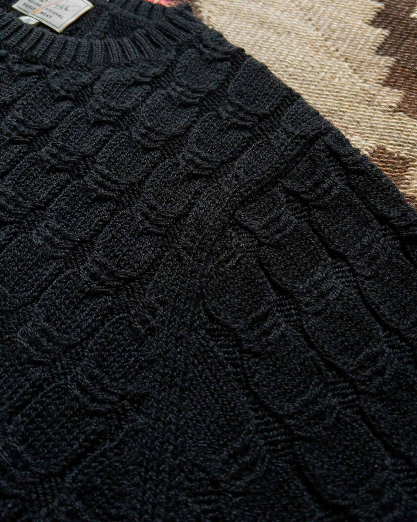 Highland Cableknit Sweater - Black