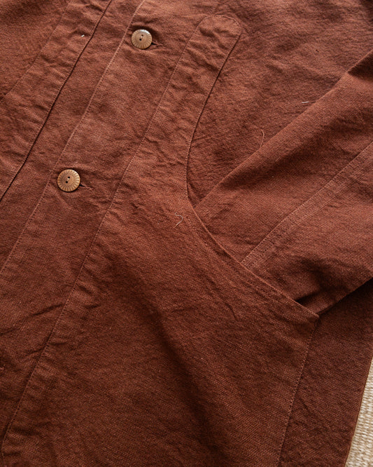Rustic Plainweave Hunting Jacket - Chocolate Brown