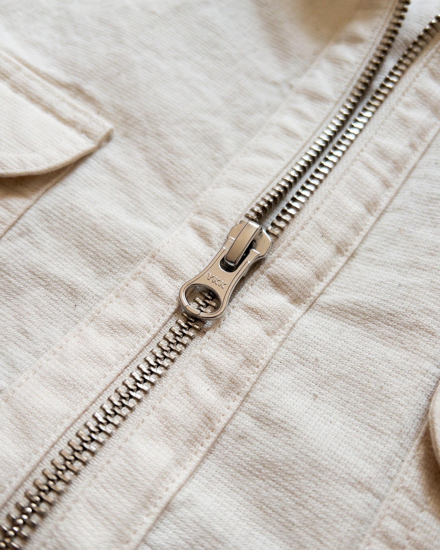 Aertex Half-Zip Shirt - Unbleached