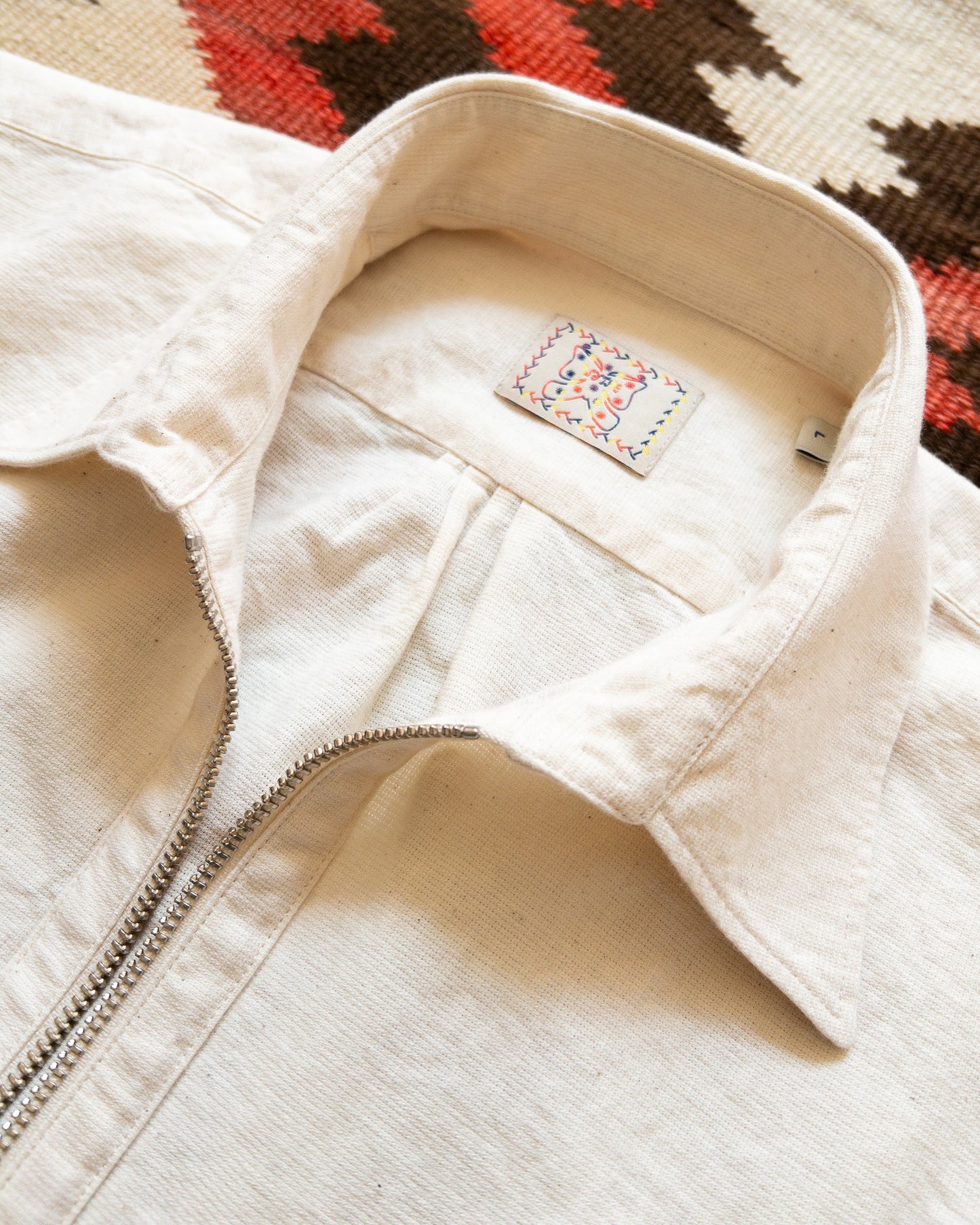 Aertex Half-Zip Shirt - Unbleached