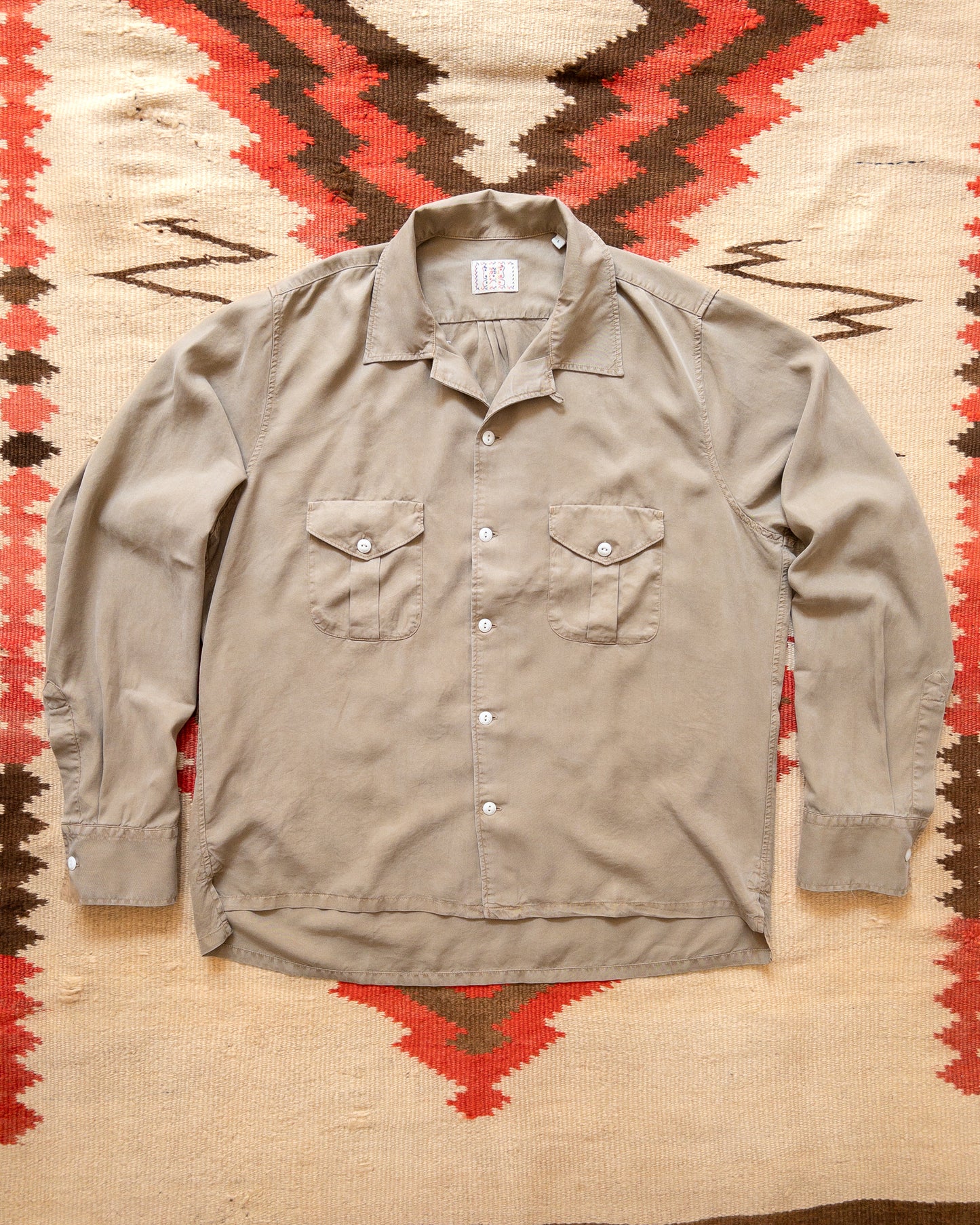 Tencel Gabardine Patio Shirt - Camp Khaki