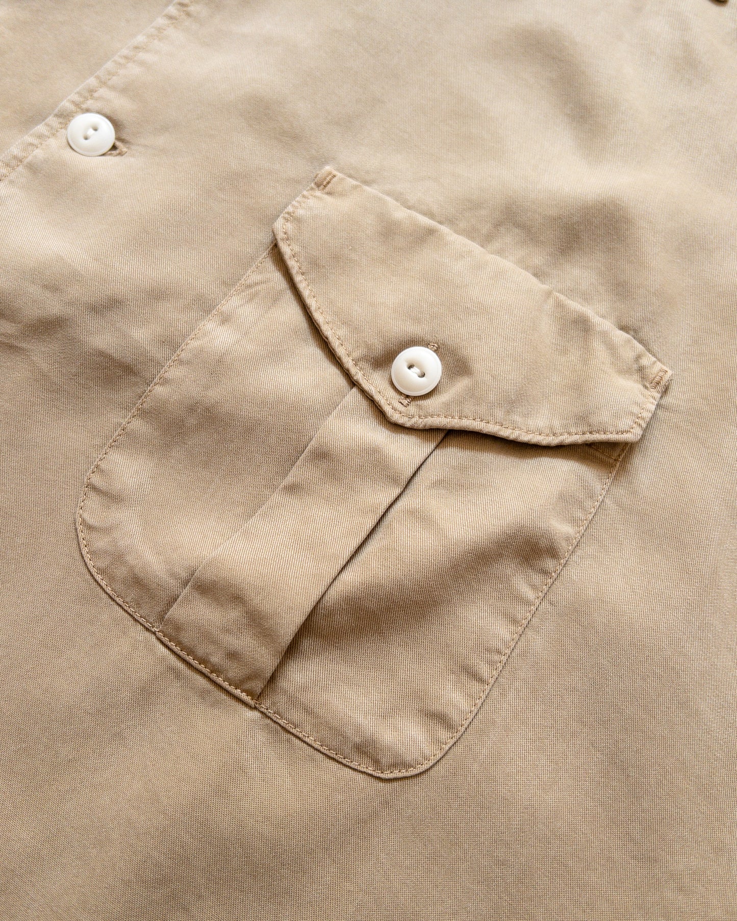 Tencel Gabardine Patio Shirt - Camp Khaki