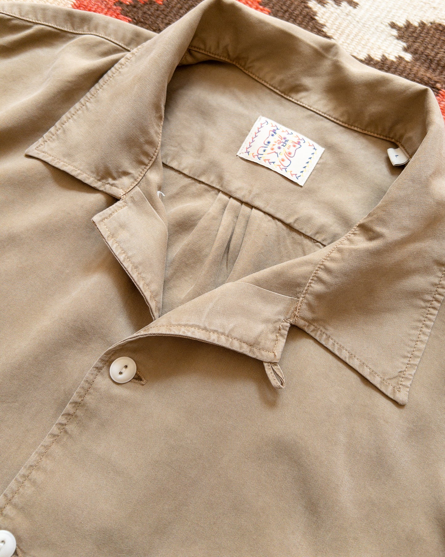 Tencel Gabardine Patio Shirt - Camp Khaki