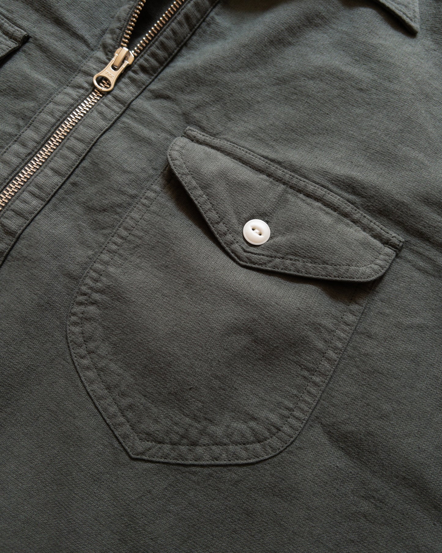 Aertex Half-Zip Shirt - Faded Black