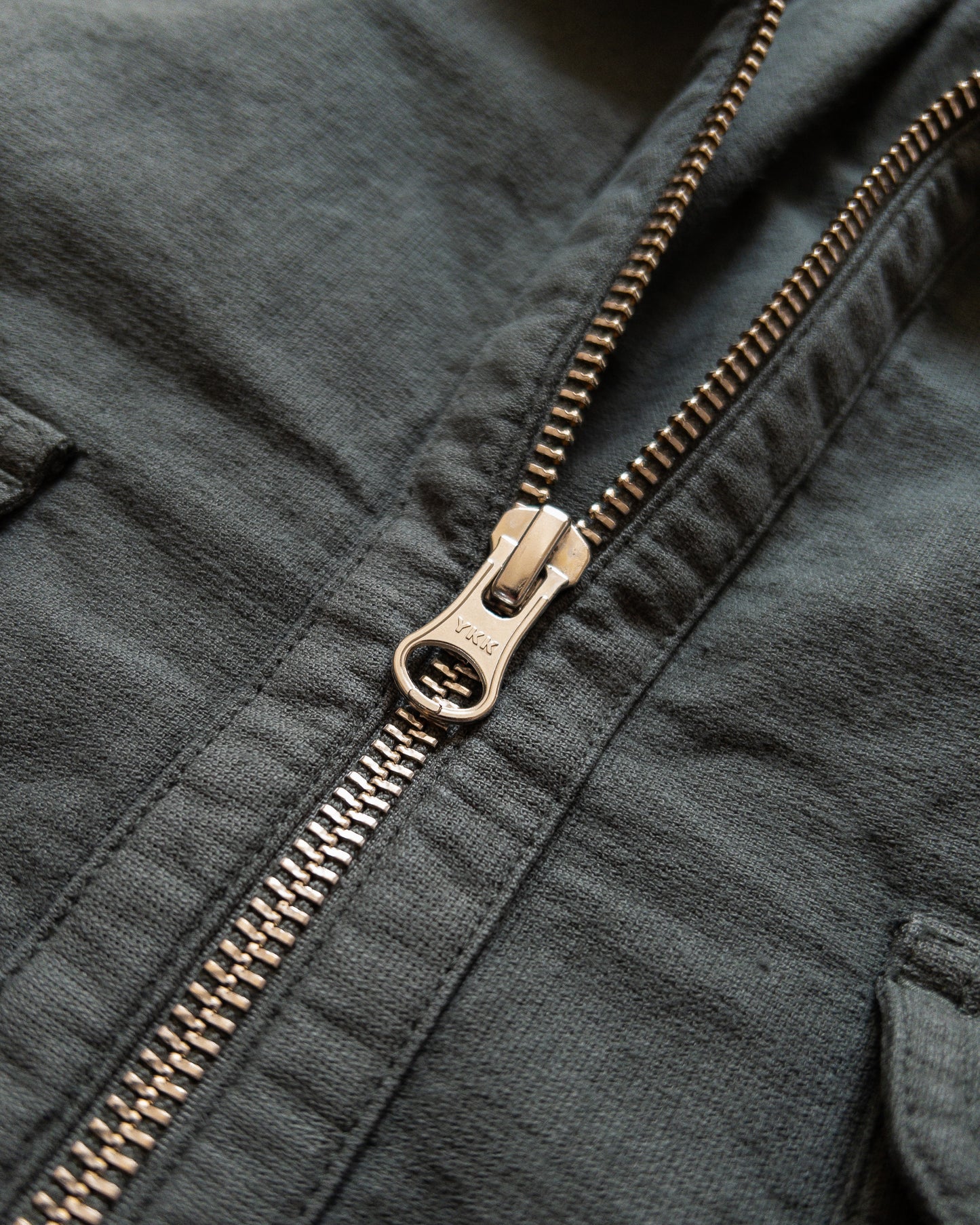 Aertex Half-Zip Shirt - Faded Black