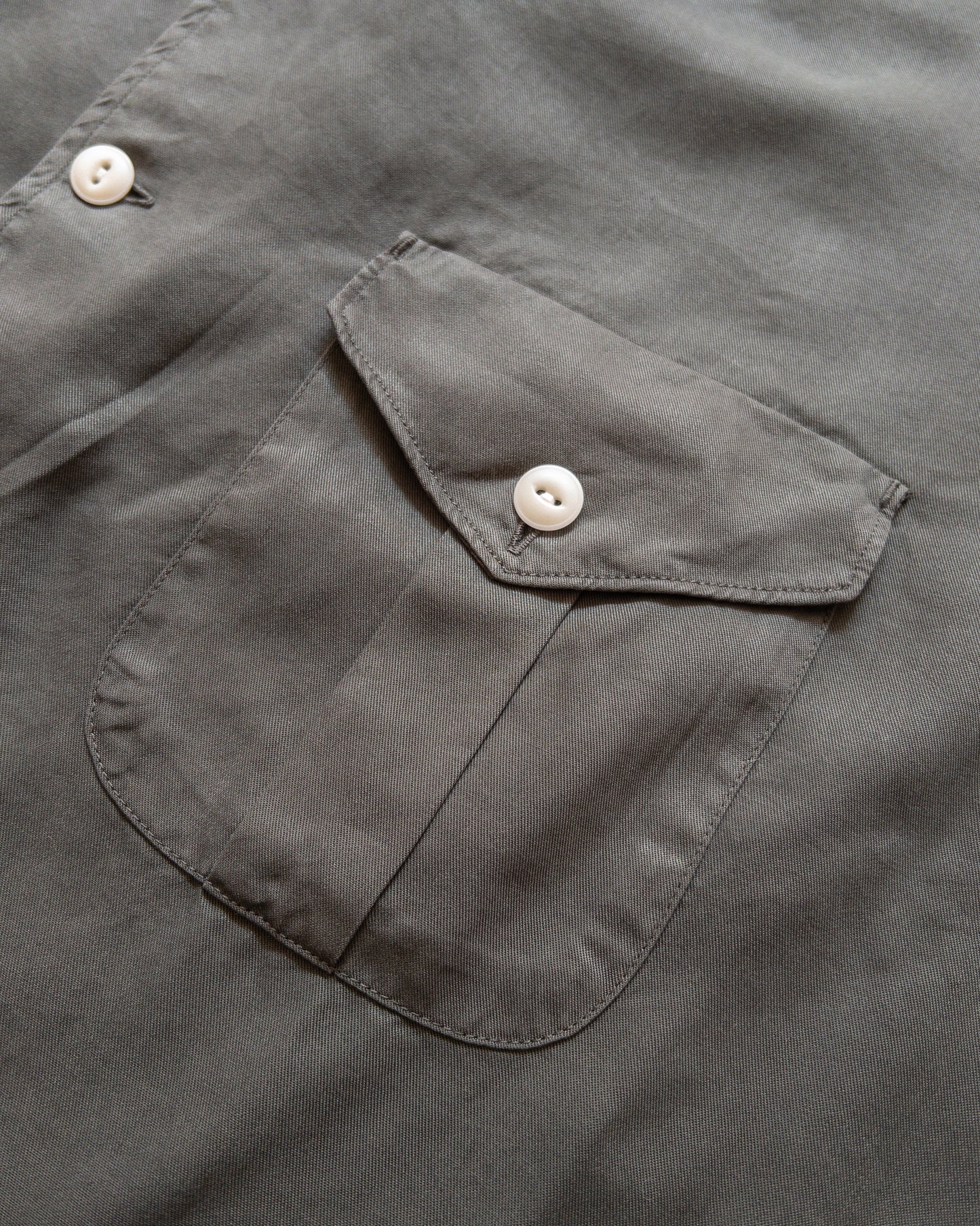 Tencel Gabardine Patio Shirt - Faded Black