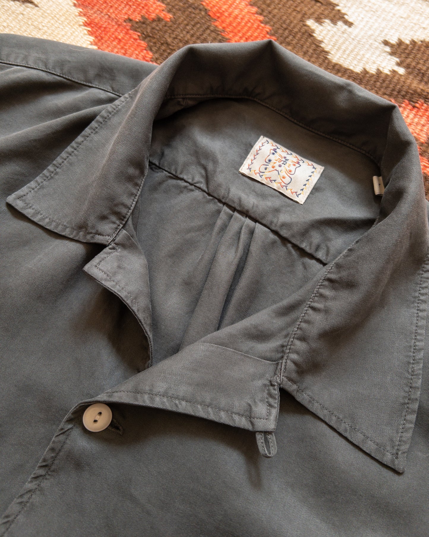 Tencel Gabardine Patio Shirt - Faded Black