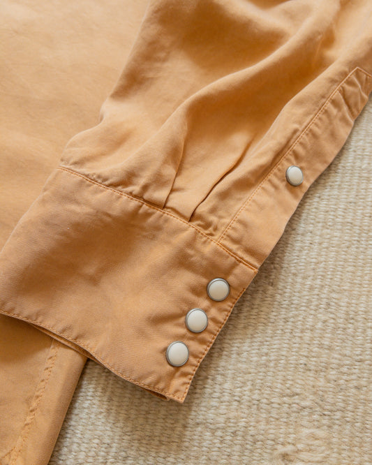Tencel Gabardine Pearlsnap Shirt - Apricot