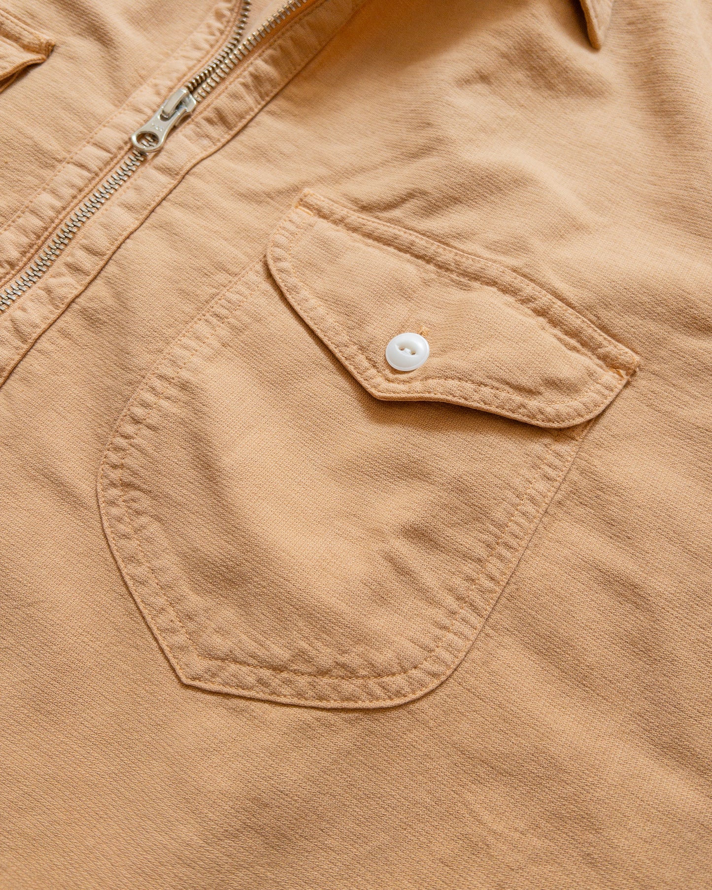 Aertex Half-Zip Shirt - Apricot
