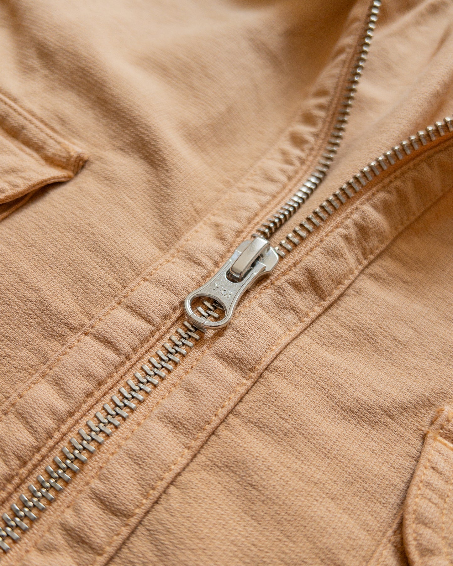 Aertex Half-Zip Shirt - Apricot