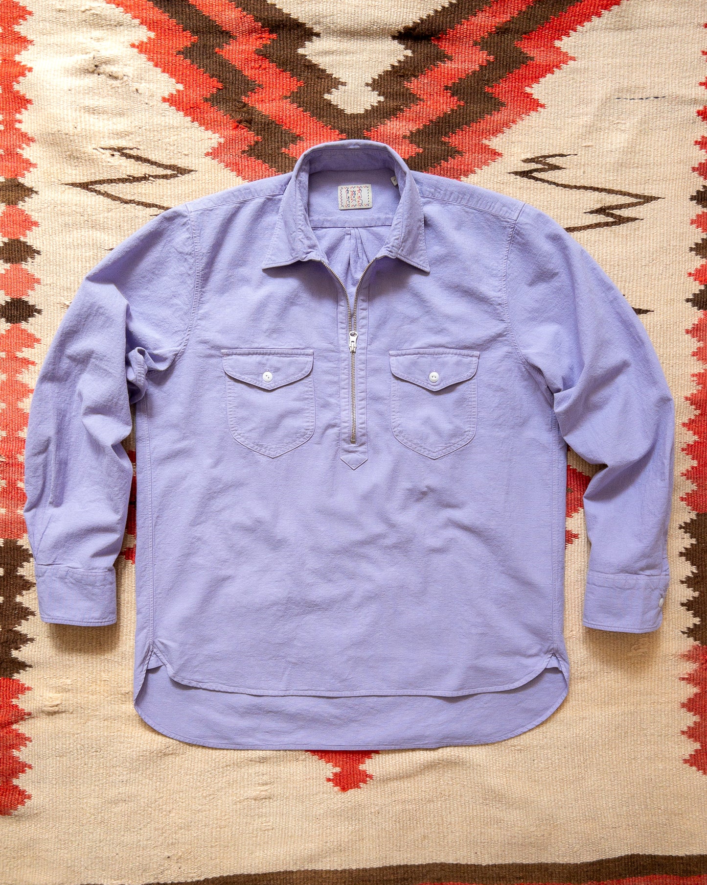 Aertex Half-Zip Shirt - Hazy Purple