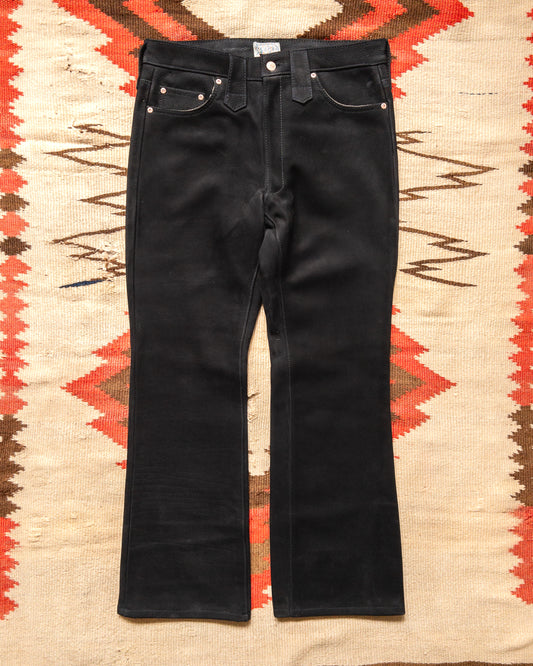 Nubuck Five Pocket Flares - Black