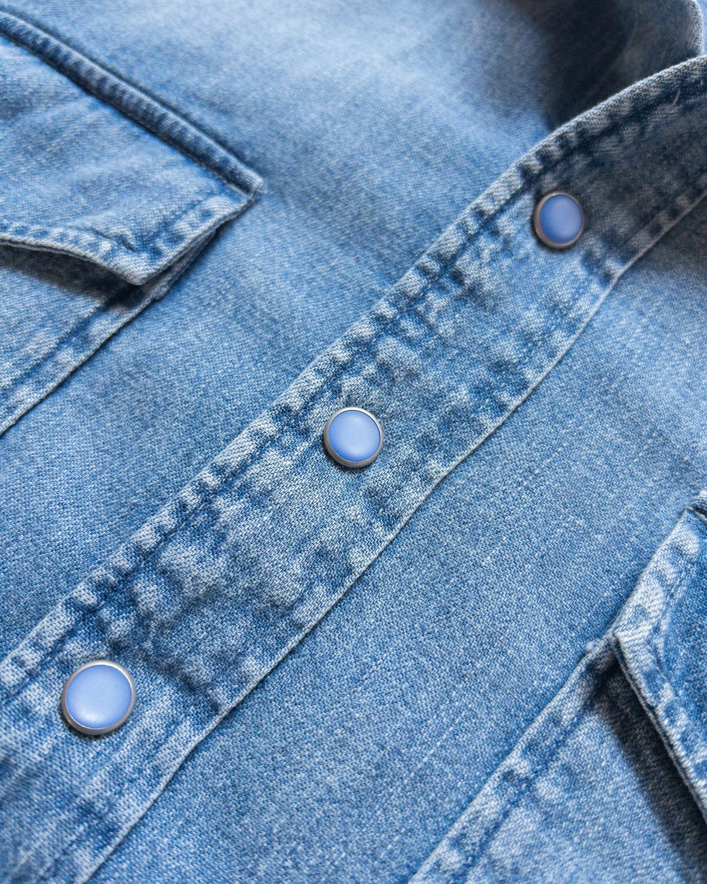 Denim Pearlsnap Shirt - Washed Indigo