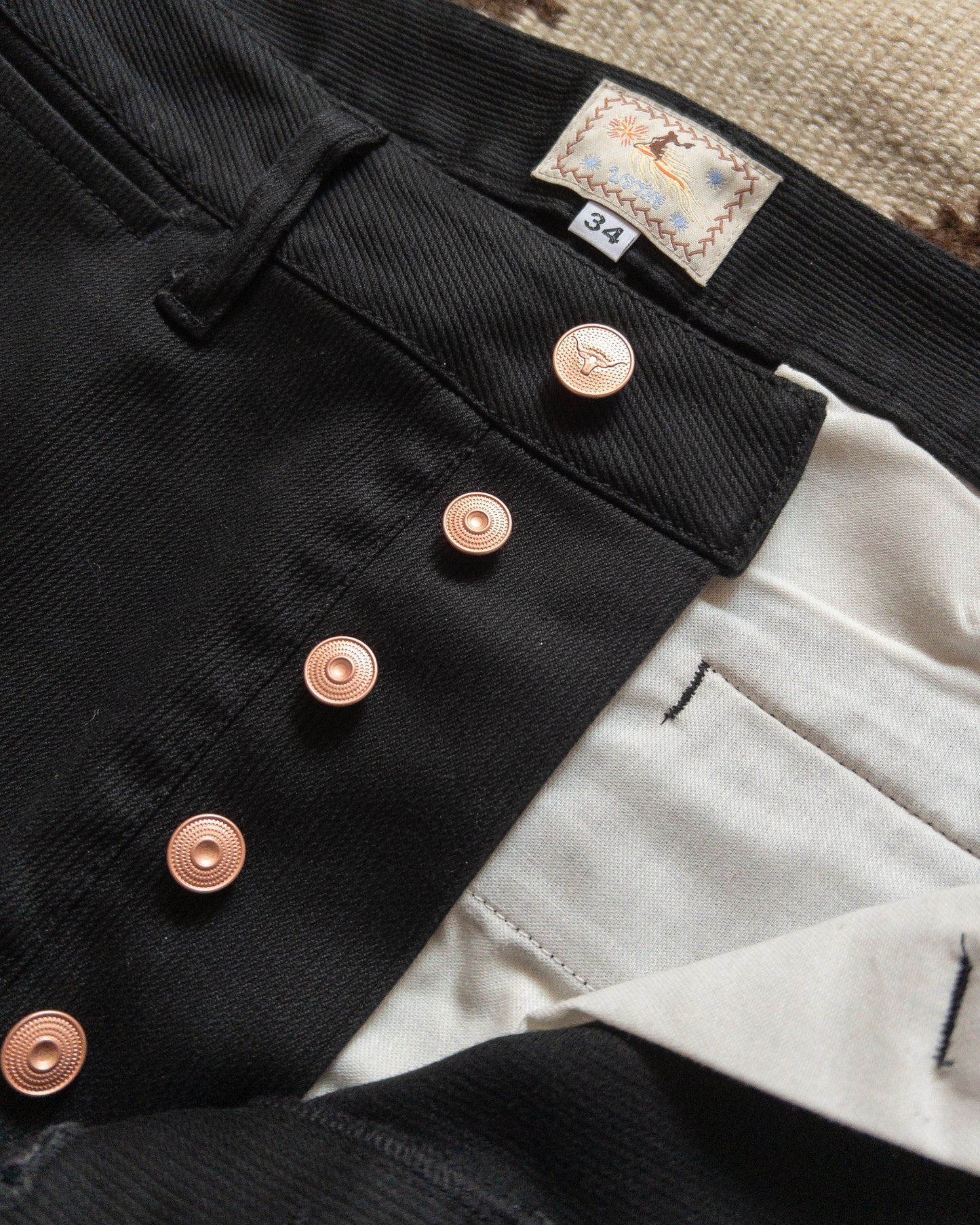 Bedford Cord Flat Front Chinos - Black