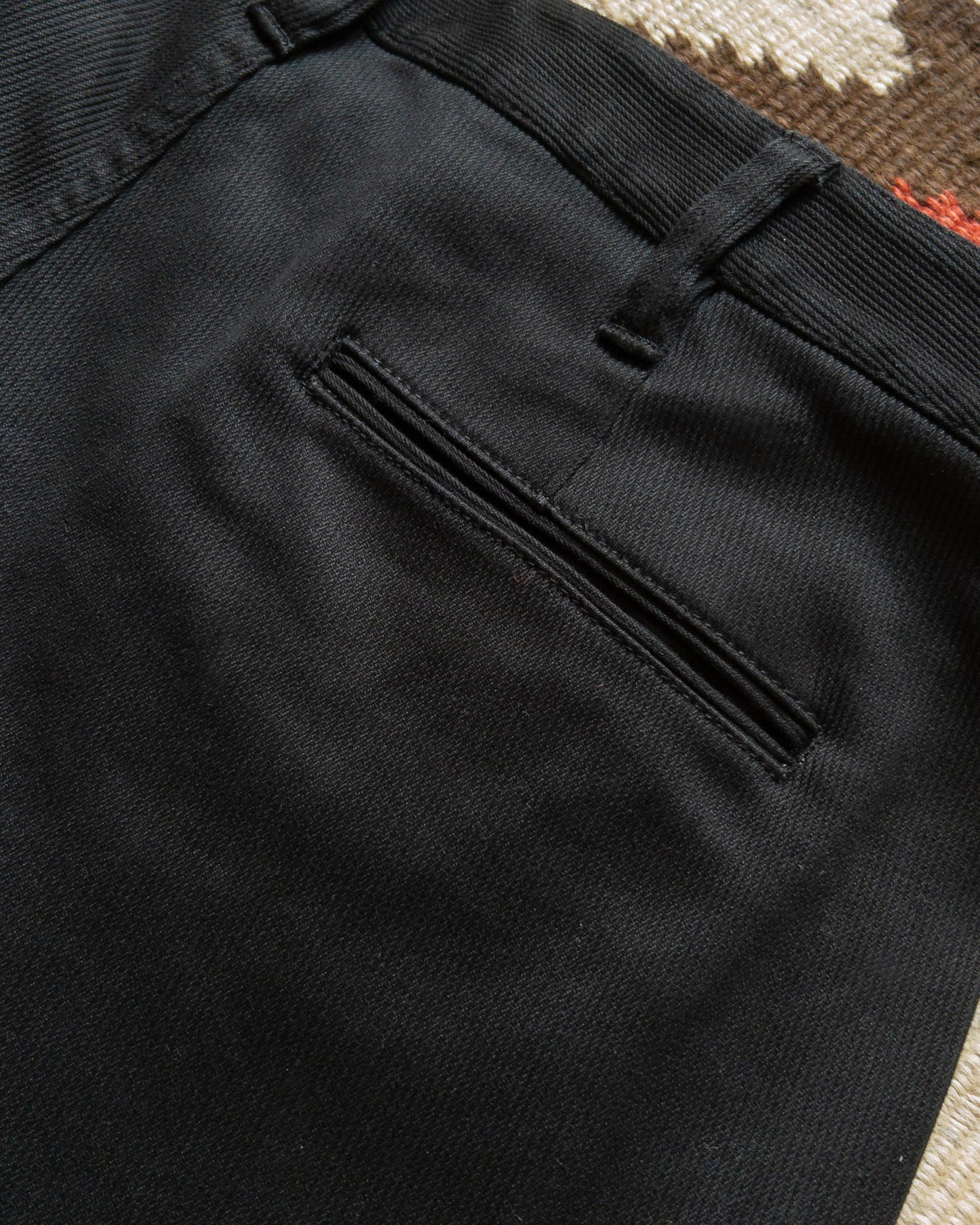 Bedford Cord Flat Front Chinos - Black