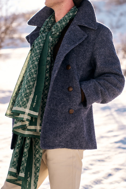 Shaker Dot Bandana Scarf - Evergreen
