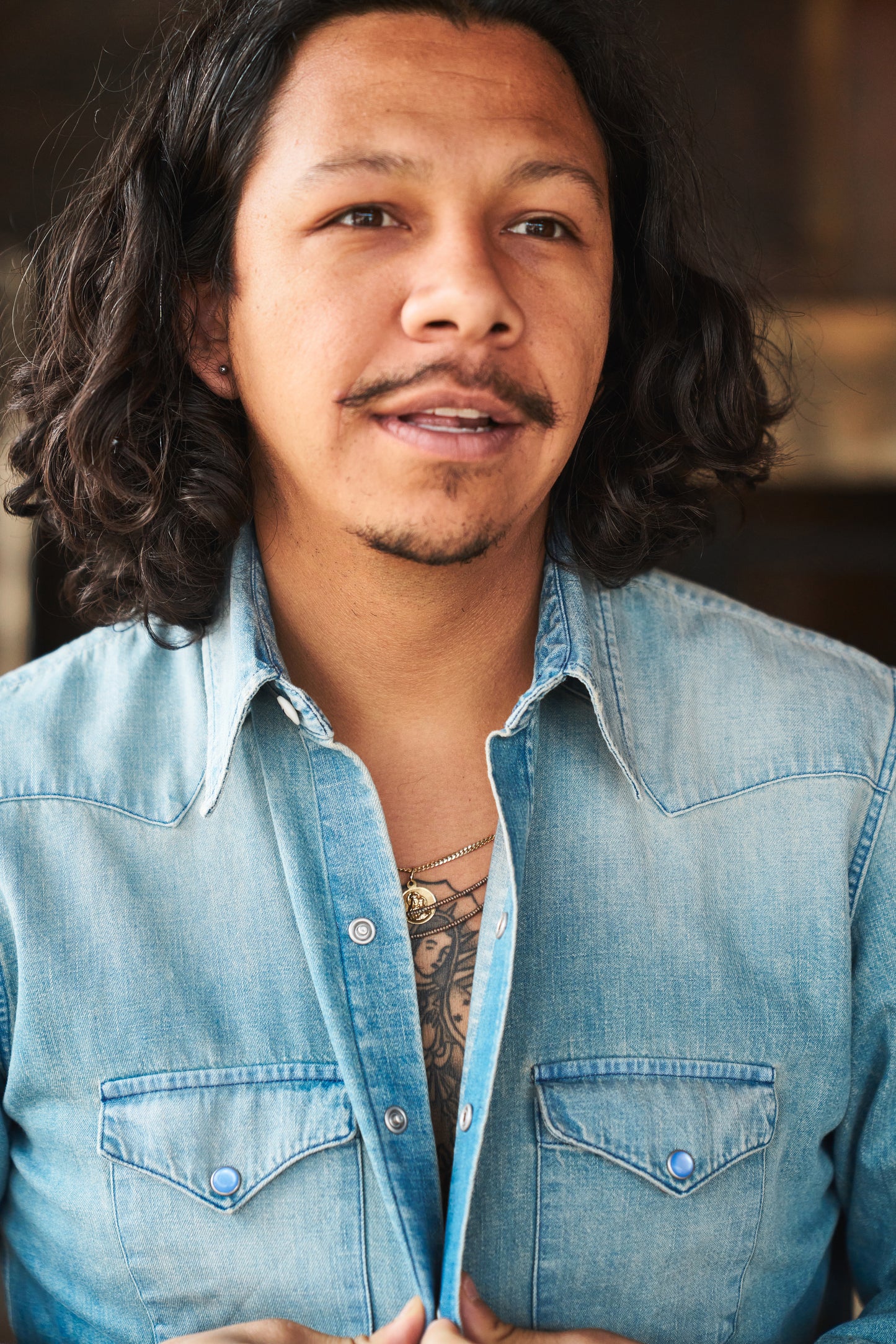 Denim Pearlsnap Shirt - Washed Indigo