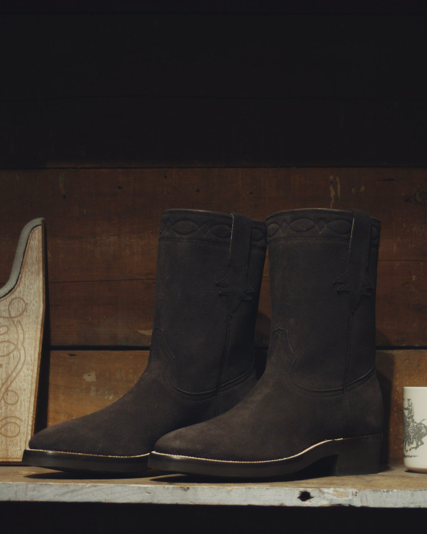 Chocolate Suede Roper Boots