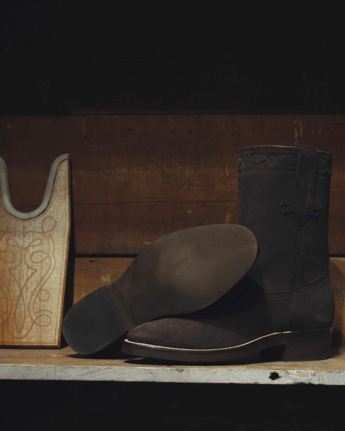 Chocolate Suede Roper Boots