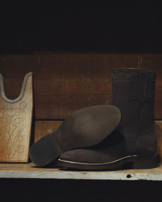 Chocolate Suede Roper Boots