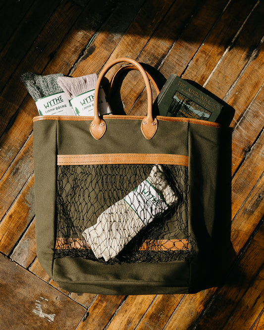 RECYCLED FISHING NET COTTON CANVAS TOTE