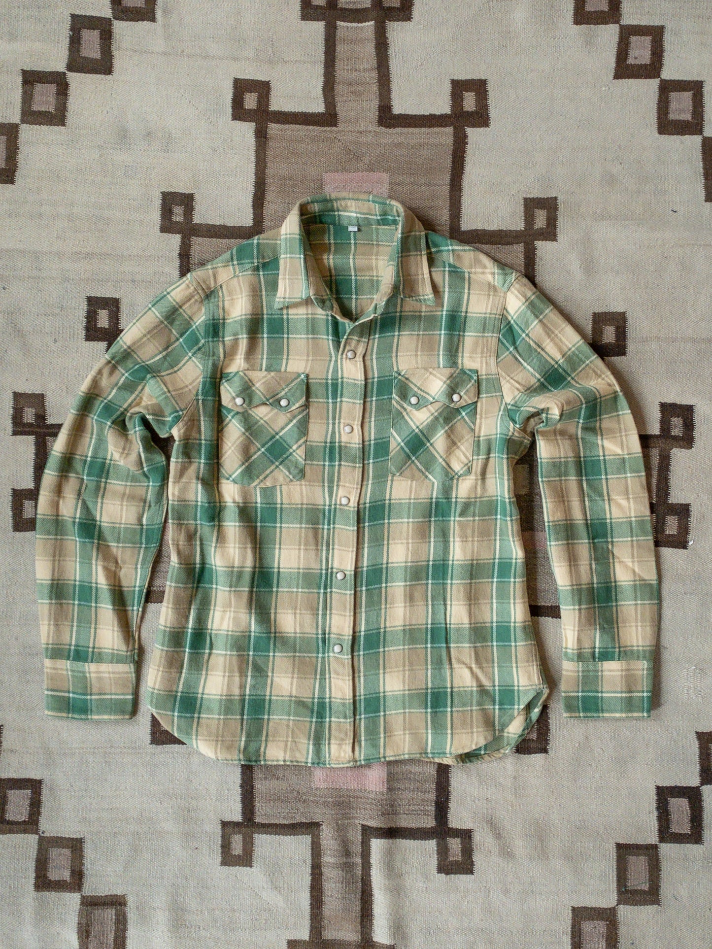 Washed Flannel Pearlsnap Shirt - San Luis Valley Hearth Plaid