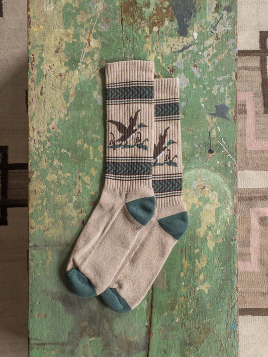 Mallard Flight Recycled Cotton Camp Socks