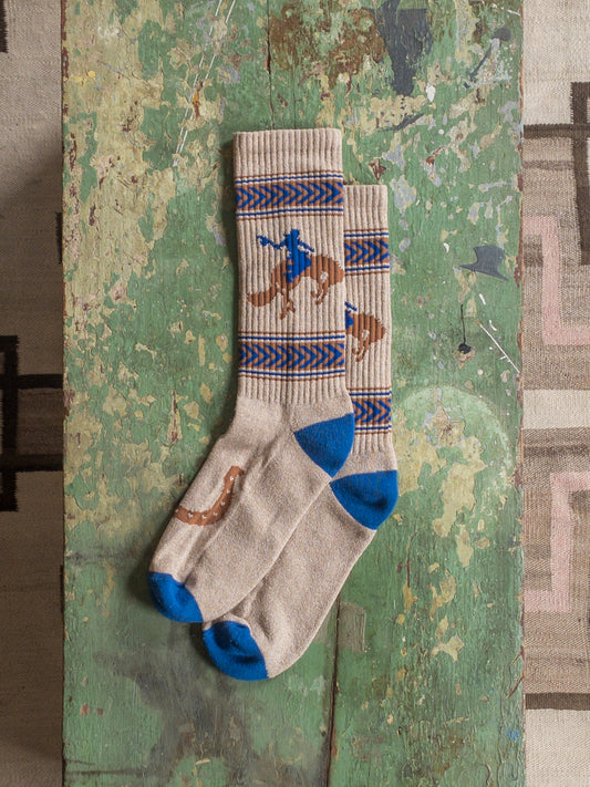 Bucking Bronc Recycled Cotton Camp Socks