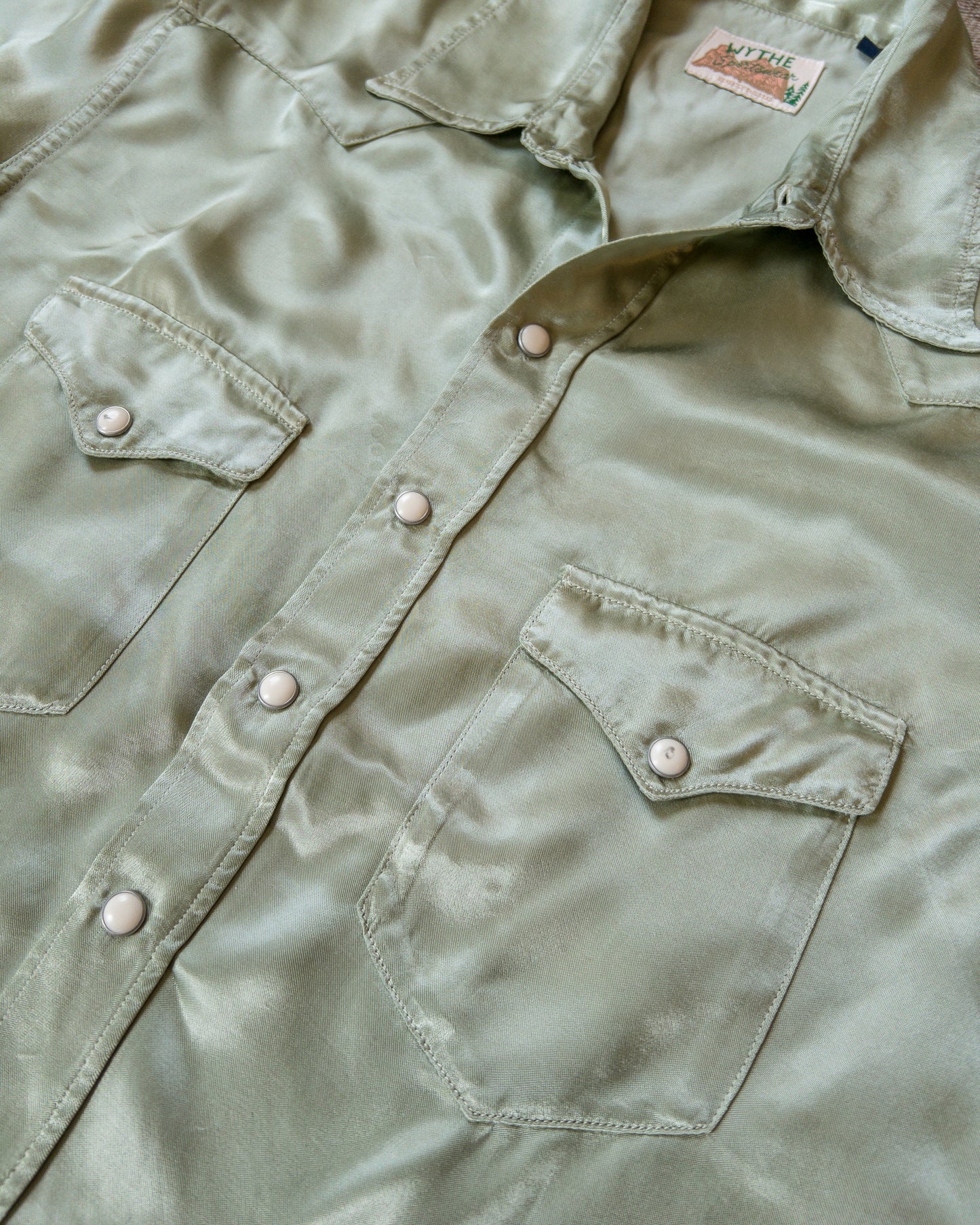Satin Rodeo Shirt - Faded Olive